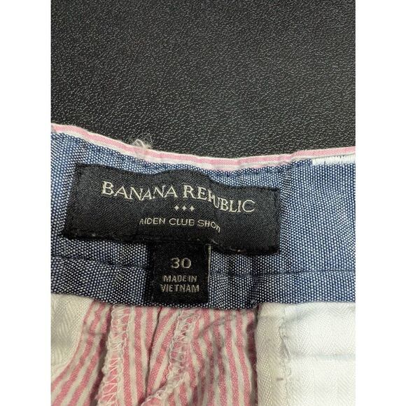 Banana Republic Striped Chino Shorts Pink Men's Size 30 - Picture 3 of 5